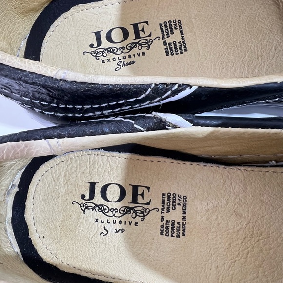 JOE EXCLUSIVE SHOES womens slip-on flats embossed casual shoe size 10 black NWOB - Picture 6 of 11